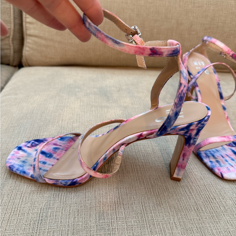 Mix No. 6 Pink and Blue Tie-Dye Heels - Picture 3 of 4